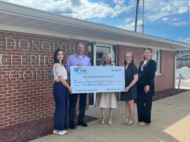 MEMORIAL HOSPITAL FOUNDATION RECEIVES MATCHING GRANT FROM MTC COMMUNICATIONS AND COBANK